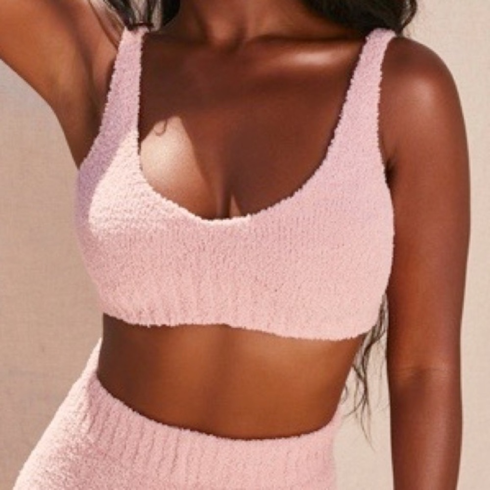 Oh Polly Cosy Crop Top Pink